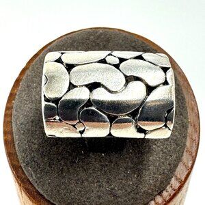 VTG Solid Sterling Silver 925 Pebble Texture Design Ring Size 6